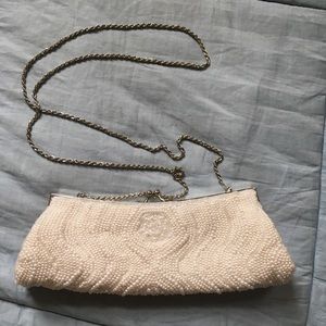 Carolee Pearl Beaded Clutch